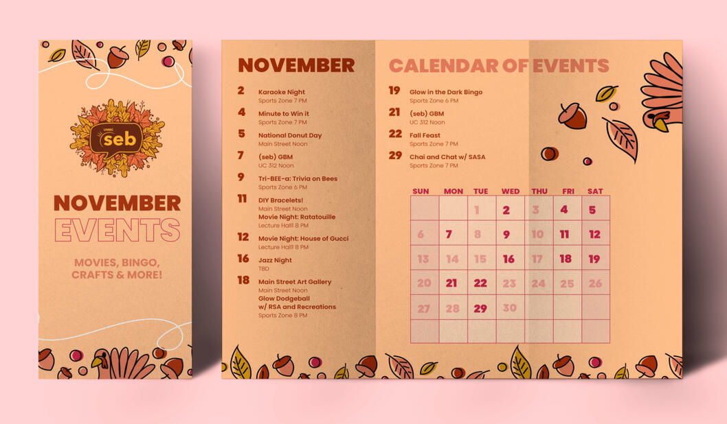 2022 November Calendar of Events Pamphlet