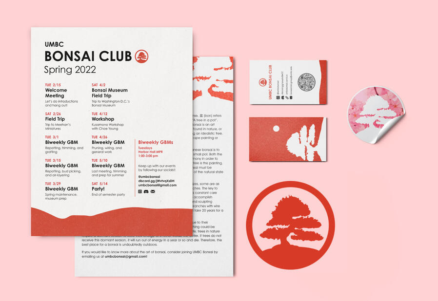 UMBC Bonsai Club Logos ⬩ Print Design