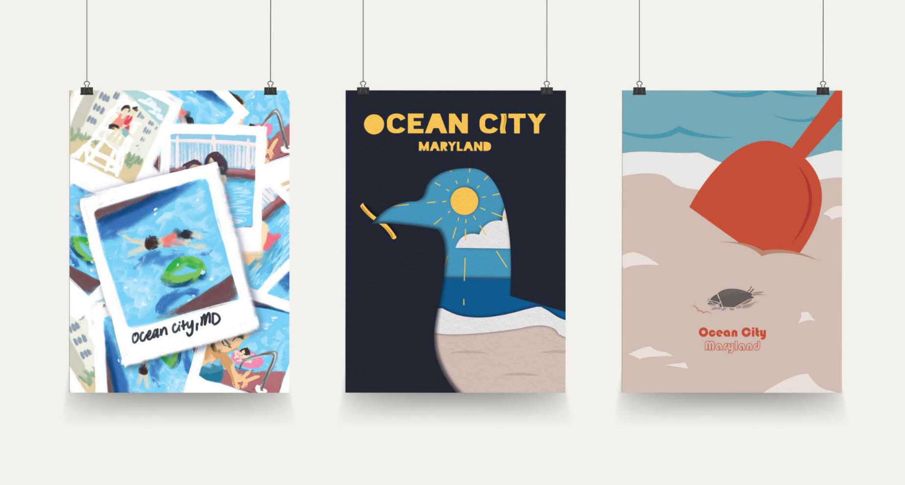 Ocean City Travel Posters Posters