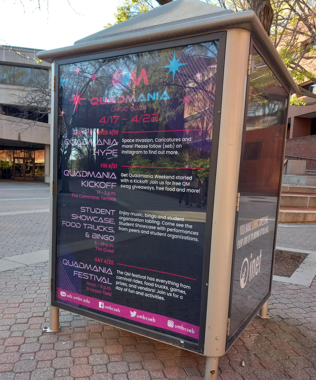 48" x 68.5" Banner in front of Starbucks