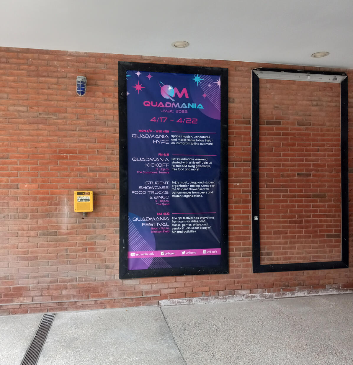 49" x 97" Banner in the breezeway