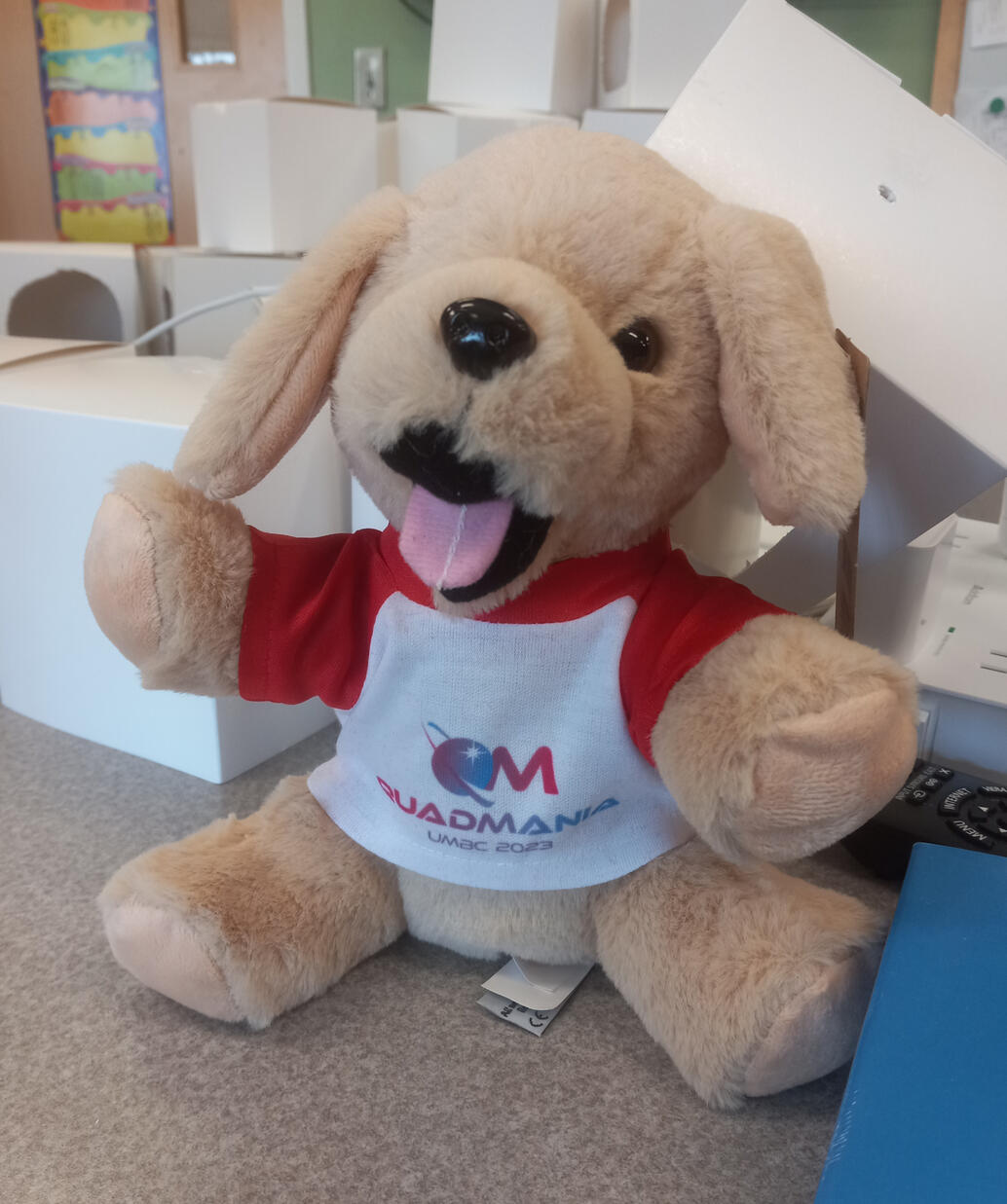 Quadmania shirt for golden retriever stuffies